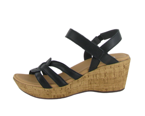 NAOT Tropical Black 112113 BA6-Wedge Sandals