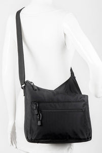 Derek Alexander PW-20246 NYLON - Cross Body Angled Top Zip